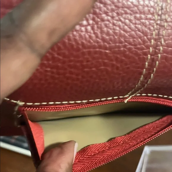 EUC- Burton Red Genuine Leather Exterior  Wallet with Metal Accents - Picture 12 of 12